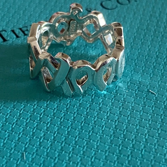 Tiffany & Co. Silver XO Ring - Picture 3 of 5